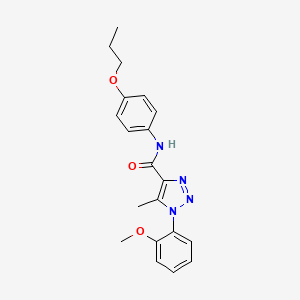 molecular formula C20H22N4O3 B4607599 1-(2-methoxyphenyl)-5-methyl-N-(4-propoxyphenyl)-1H-1,2,3-triazole-4-carboxamide 