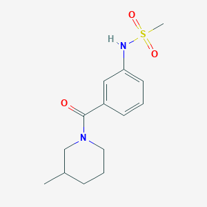 N-{3-[(3-methyl-1-piperidinyl)carbonyl]phenyl}methanesulfonamide