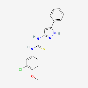 N-(3-chloro-4-methoxyphenyl)-N'-(3-phenyl-1H-pyrazol-5-yl)thiourea