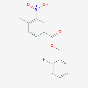 molecular formula C15H12FNO4 B4607611 2-fluorobenzyl 4-methyl-3-nitrobenzoate 