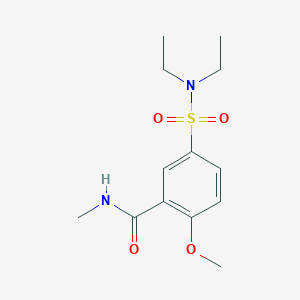 molecular formula C13H20N2O4S B4607617 5-[(diethylamino)sulfonyl]-2-methoxy-N-methylbenzamide 