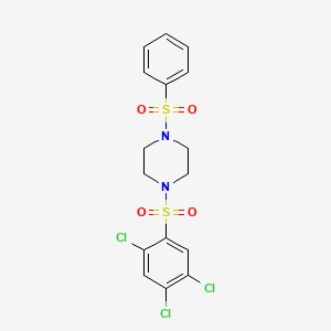 1-(phenylsulfonyl)-4-[(2,4,5-trichlorophenyl)sulfonyl]piperazine