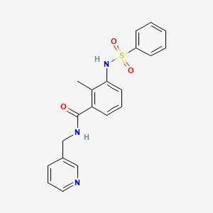 molecular formula C20H19N3O3S B4607619 2-methyl-3-[(phenylsulfonyl)amino]-N-(3-pyridinylmethyl)benzamide 