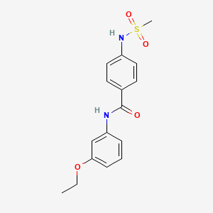 molecular formula C16H18N2O4S B4607625 N-(3-ethoxyphenyl)-4-[(methylsulfonyl)amino]benzamide 