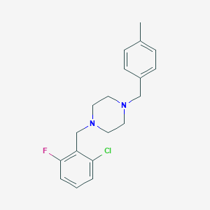 molecular formula C19H22ClFN2 B4607668 1-(2-chloro-6-fluorobenzyl)-4-(4-methylbenzyl)piperazine 