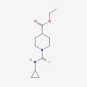 molecular formula C12H20N2O2S B4607692 Ethyl 1-(cyclopropylcarbamothioyl)piperidine-4-carboxylate 