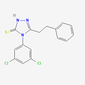 molecular formula C16H13Cl2N3S B4607708 4-(3,5-dichlorophenyl)-5-(2-phenylethyl)-4H-1,2,4-triazole-3-thiol 