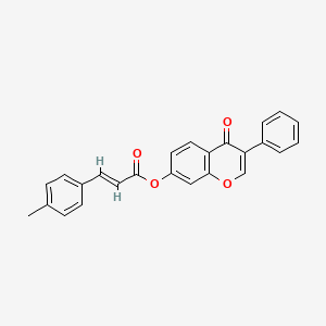 4-oxo-3-phenyl-4H-chromen-7-yl 3-(4-methylphenyl)acrylate