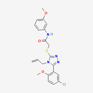 2-{[4-ALLYL-5-(5-CHLORO-2-METHOXYPHENYL)-4H-1,2,4-TRIAZOL-3-YL]SULFANYL}-N-(3-METHOXYPHENYL)ACETAMIDE