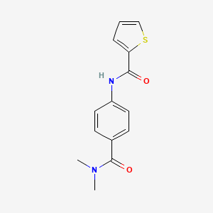 molecular formula C14H14N2O2S B4607723 N-{4-[(dimethylamino)carbonyl]phenyl}-2-thiophenecarboxamide 