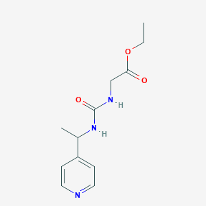 molecular formula C12H17N3O3 B4607739 ETHYL 2-[({[1-(4-PYRIDYL)ETHYL]AMINO}CARBONYL)AMINO]ACETATE 