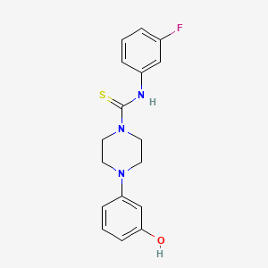 N-(3-fluorophenyl)-4-(3-hydroxyphenyl)-1-piperazinecarbothioamide