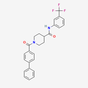 1-(4-phenylbenzoyl)-N-[3-(trifluoromethyl)phenyl]piperidine-4-carboxamide