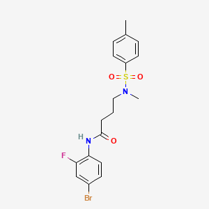 N-(4-bromo-2-fluorophenyl)-4-{methyl[(4-methylphenyl)sulfonyl]amino}butanamide