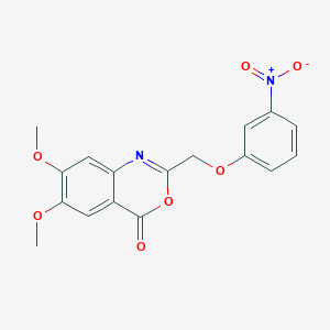 6,7-dimethoxy-2-[(3-nitrophenoxy)methyl]-4H-3,1-benzoxazin-4-one