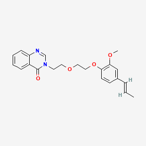 molecular formula C22H24N2O4 B4607839 3-(2-{2-[2-methoxy-4-(1-propen-1-yl)phenoxy]ethoxy}ethyl)-4(3H)-quinazolinone 