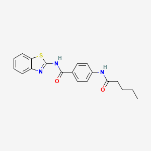 molecular formula C19H19N3O2S B4607868 N-(1,3-benzothiazol-2-yl)-4-(pentanoylamino)benzamide 