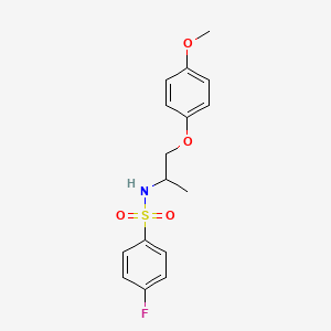 molecular formula C16H18FNO4S B4607885 4-fluoro-N-[2-(4-methoxyphenoxy)-1-methylethyl]benzenesulfonamide 