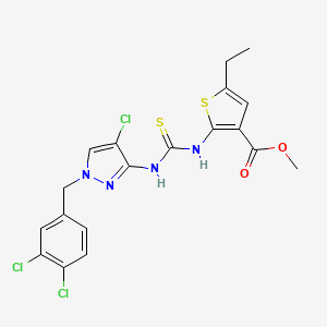 methyl 2-[({[4-chloro-1-(3,4-dichlorobenzyl)-1H-pyrazol-3-yl]amino}carbonothioyl)amino]-5-ethyl-3-thiophenecarboxylate