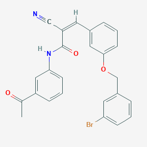 N-(3-acetylphenyl)-3-{3-[(3-bromobenzyl)oxy]phenyl}-2-cyanoacrylamide