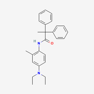 molecular formula C26H30N2O B4607950 N-[4-(diethylamino)-2-methylphenyl]-2,2-diphenylpropanamide 