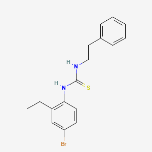 molecular formula C17H19BrN2S B4607970 N-(4-bromo-2-ethylphenyl)-N'-(2-phenylethyl)thiourea 