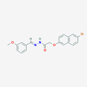 molecular formula C20H17BrN2O3 B4607982 2-[(6-溴-2-萘甲氧基)-N'-(3-甲氧基亚苄基)乙酰肼 