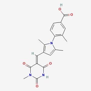 4-{2,5-dimethyl-3-[(1-methyl-2,4,6-trioxotetrahydro-5(2H)-pyrimidinylidene)methyl]-1H-pyrrol-1-yl}-3-methylbenzoic acid