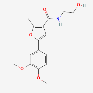 5-(3,4-dimethoxyphenyl)-N-(2-hydroxyethyl)-2-methyl-3-furamide