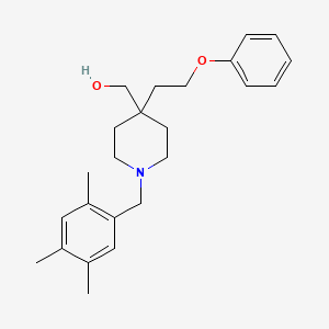 molecular formula C24H33NO2 B4608018 [4-(2-phenoxyethyl)-1-(2,4,5-trimethylbenzyl)-4-piperidinyl]methanol 