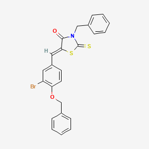 molecular formula C24H18BrNO2S2 B4608022 (5Z)-3-benzyl-5-[4-(benzyloxy)-3-bromobenzylidene]-2-thioxo-1,3-thiazolidin-4-one 