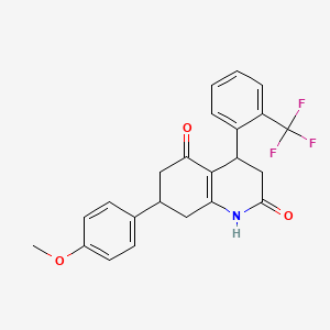 7-(4-methoxyphenyl)-4-[2-(trifluoromethyl)phenyl]-4,6,7,8-tetrahydroquinoline-2,5(1H,3H)-dione