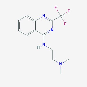 molecular formula C13H15F3N4 B4608058 N',N'-dimethyl-N-[2-(trifluoromethyl)quinazolin-4-yl]ethane-1,2-diamine 