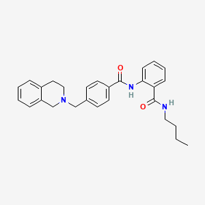 N-butyl-2-{[4-(3,4-dihydro-2(1H)-isoquinolinylmethyl)benzoyl]amino}benzamide