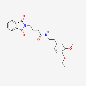 molecular formula C24H28N2O5 B4608087 N-[2-(3,4-diethoxyphenyl)ethyl]-4-(1,3-dioxo-1,3-dihydro-2H-isoindol-2-yl)butanamide 