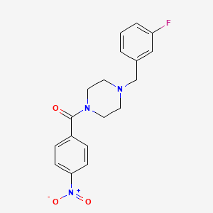 [4-[(3-fluorophenyl)methyl]piperazin-1-yl]-(4-nitrophenyl)methanone