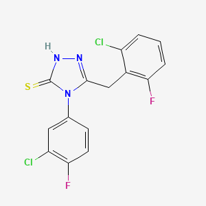 5-(2-chloro-6-fluorobenzyl)-4-(3-chloro-4-fluorophenyl)-4H-1,2,4-triazole-3-thiol