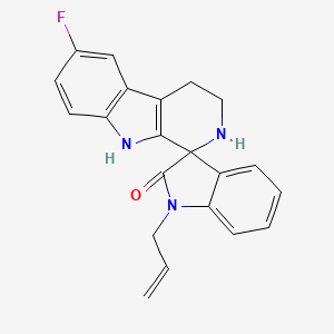 molecular formula C21H18FN3O B4608147 1'-allyl-6-fluoro-2,3,4,9-tetrahydrospiro[beta-carboline-1,3'-indol]-2'(1'H)-one 