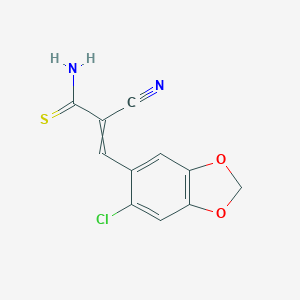 molecular formula C11H7ClN2O2S B460815 3-(6-Chloro-1,3-benzodioxol-5-yl)-2-cyano-2-propenethioamide 
