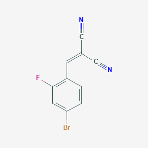 molecular formula C10H4BrFN2 B460817 2-[(4-Bromo-2-fluorophenyl)methylidene]propanedinitrile CAS No. 502496-31-3