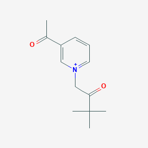 molecular formula C13H18NO2+ B460818 3-Acetyl-1-(3,3-dimethyl-2-oxobutyl)pyridinium 