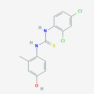 molecular formula C14H12Cl2N2OS B4608189 N-(2,4-dichlorophenyl)-N'-(4-hydroxy-2-methylphenyl)thiourea 