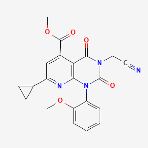 METHYL 3-(CYANOMETHYL)-7-CYCLOPROPYL-1-(2-METHOXYPHENYL)-2,4-DIOXO-1H,2H,3H,4H-PYRIDO[2,3-D]PYRIMIDINE-5-CARBOXYLATE