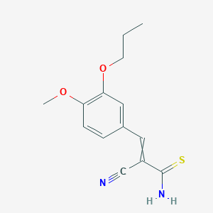 2-Cyano-3-(4-methoxy-3-propoxyphenyl)-2-propenethioamide