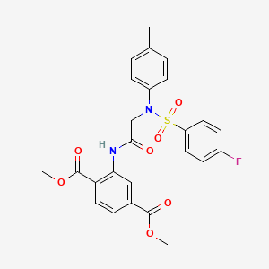 dimethyl 2-{[N-[(4-fluorophenyl)sulfonyl]-N-(4-methylphenyl)glycyl]amino}terephthalate