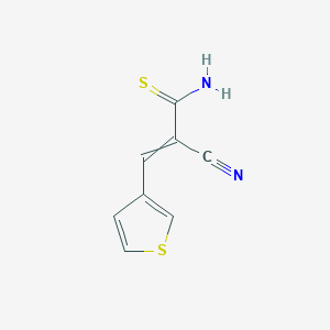 molecular formula C8H6N2S2 B460821 2-Cyano-3-(3-thienyl)-2-propenethioamide 