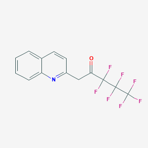 3,3,4,4,5,5,5-Heptafluoro-1-quinolin-2-ylpentan-2-one