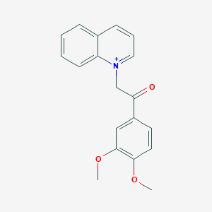 molecular formula C19H18NO3+ B460823 1-[2-(3,4-Dimethoxyphenyl)-2-oxoethyl]quinolinium 