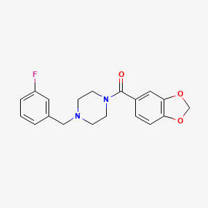 molecular formula C19H19FN2O3 B4608259 1,3-BENZODIOXOL-5-YL[4-(3-FLUOROBENZYL)PIPERAZINO]METHANONE 