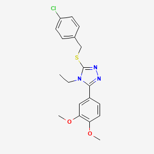 3-[(4-chlorobenzyl)sulfanyl]-5-(3,4-dimethoxyphenyl)-4-ethyl-4H-1,2,4-triazole